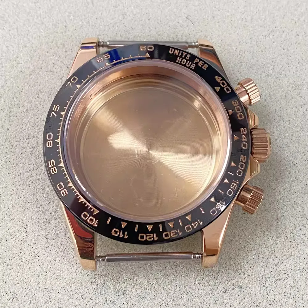 カスタムVK63 39mm ケースローズゴルドクロノグラフ 腕時計 カスタム VK63 クロノグラフ 39.5mm ローズゴールド 39mm Rose Gold