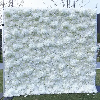 Hot sale decoration white price artificial flowers wedding flower wall panels backdrop