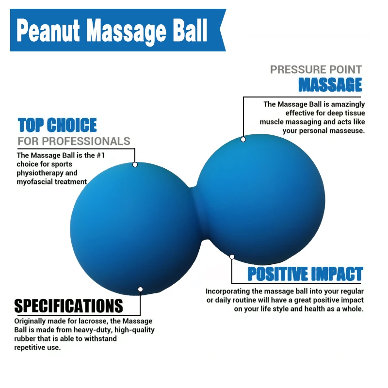 Custom Yoga Shoulder Neck Physical Massage Therapy Ball Peanut Roller