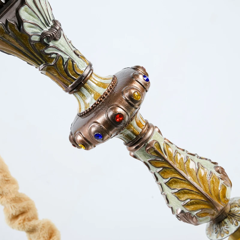 Custom Factory Golden River Beautiful Shesha Cheap 105CM Electronic Portable Hookah