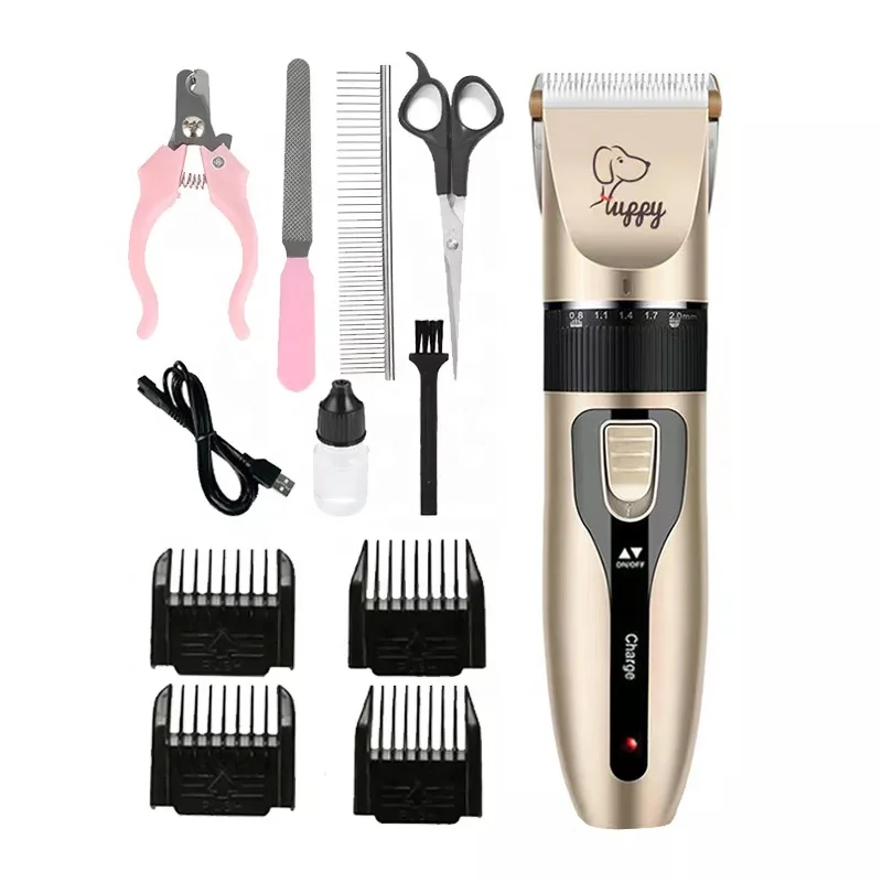 Перезаряжаемый от USB Профессиональный толкатель для волос удалитель шерсти для кошек и собак электрические машинки для стрижки домашних животных беспроводные машинки для ухода за щенками Набор машинок для стрижки