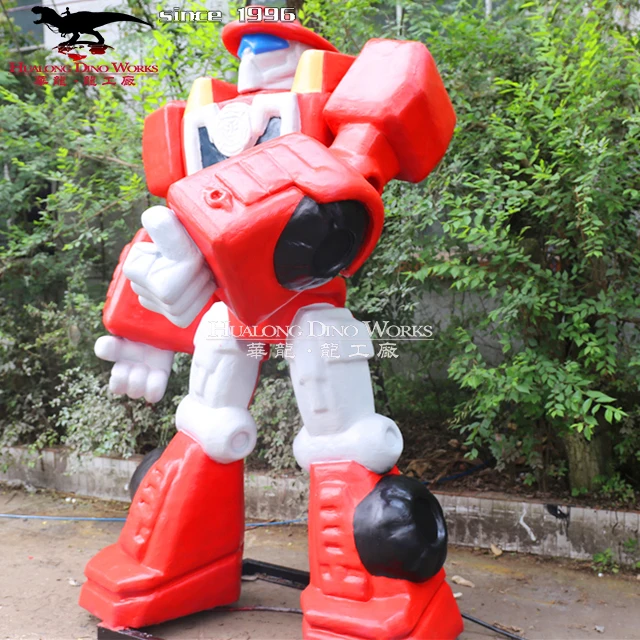 Customized Animate Silicon Rubber Robotic Transformer Sculpture