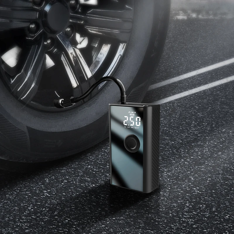 Compressore d'aria portatile per gonfiaggio pneumatici - Pompa d'aria per auto - Compressore d