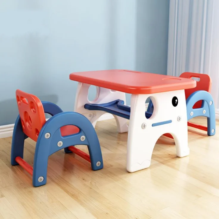 Mesas de juegos de actividades para bebés y niños pequeños, juego de mesa  de estudio de plástico y sillas para casa de juegos