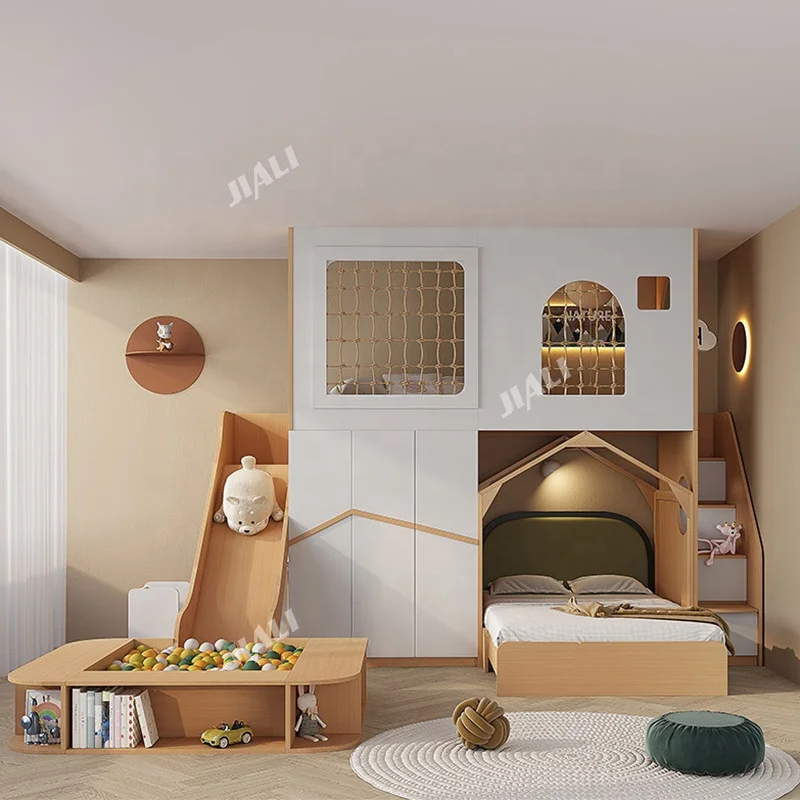 Wholesale Princess School Girl Bedroom Furniture Solid Wood Twin Size