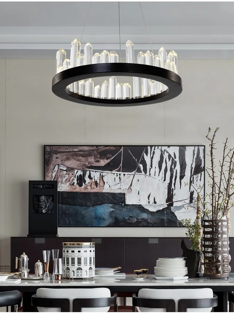 Modern Chandelier Lighting Led Chandler Light Crystal Pendant Lamp For ...
