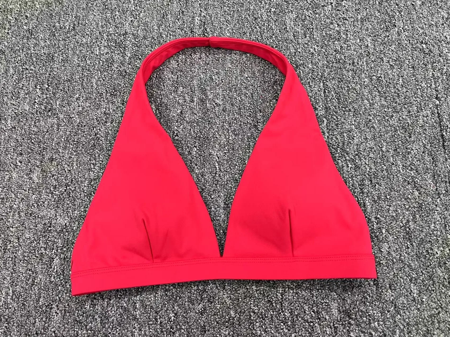 Hot Selling Women Padded Nude Yoga Hanging Neck Sexy Girl strapless backless Bra Fitness Active wear soft Sports Bra details