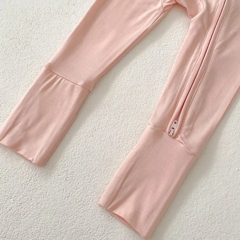 Bamboo Newborn Baby Clothes Zipper Pajamas Suit Set Soft Baby Jumpsuit