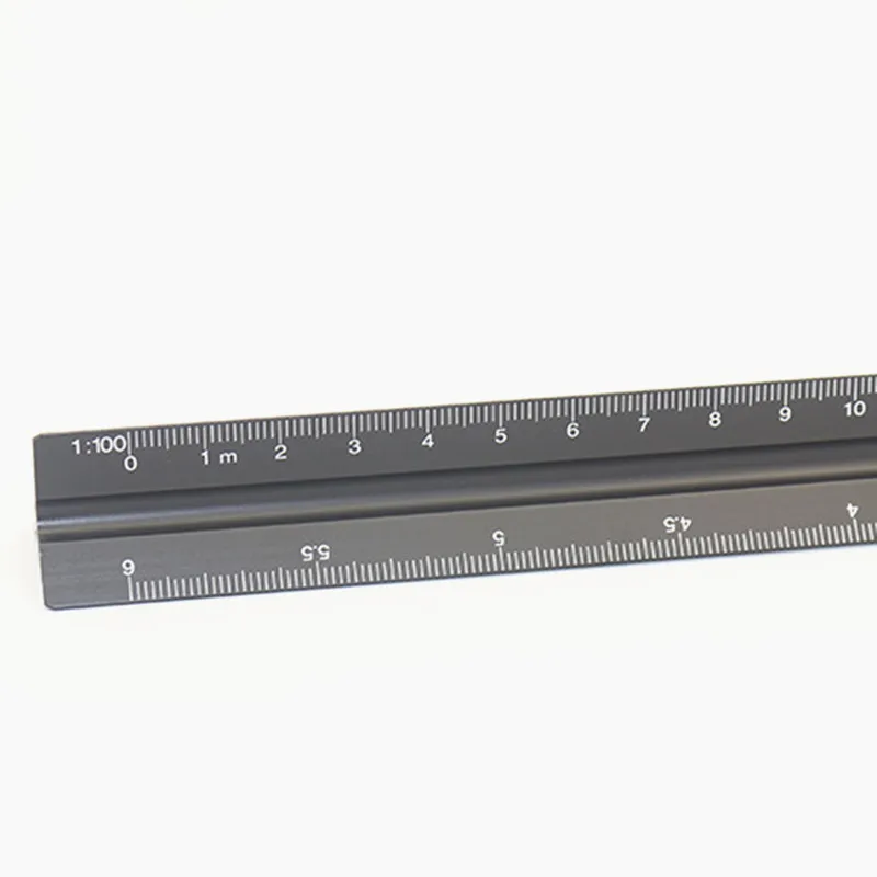 30cm Aluminium Alloy Metal Ruler Triangle Scale Architect Engineer Technical Ruler Measuring Tools Design Drawing Accessories.jpg