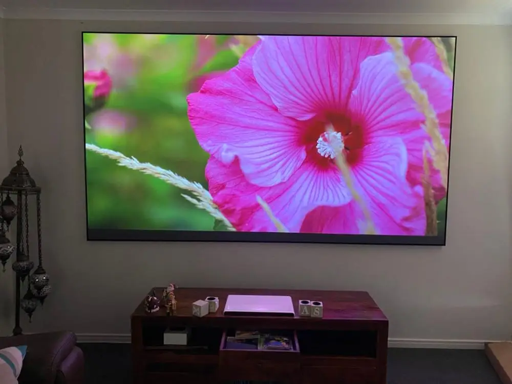 TELON 80inch 4k PET Crystal Ambient Light Rejecting Ust Clr Screen for Xiaomi Mi UST Short Throw Laser Projector