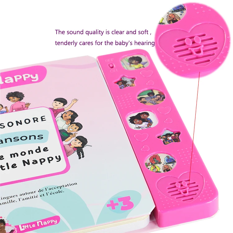 OEM Custom Printing Early Children Education Books Baby Sound Board Book Kids Audio Books