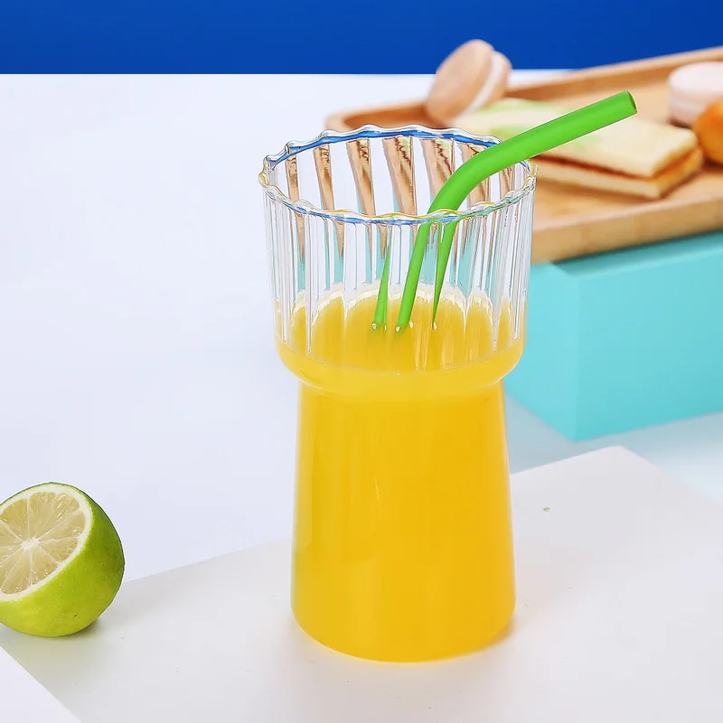 Glass Water Cup Manufacturer Creative Clear Glass Ice Cream Glass Cup