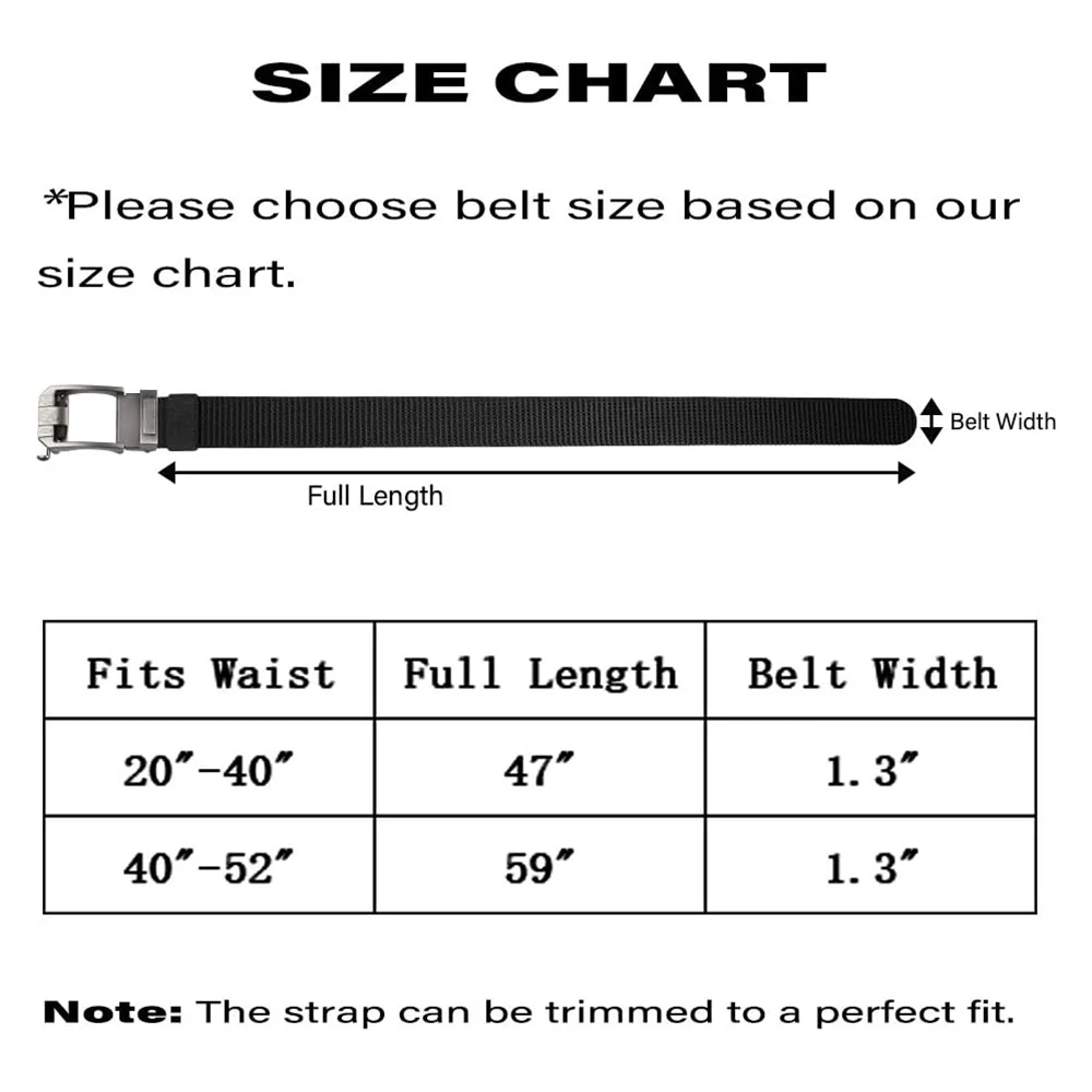 Fashionable Training Durable Ratchet Belt Nylon Web Tactical Belt with Automatic Slide Buckle Adjustable