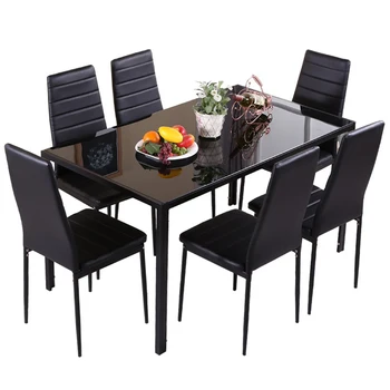 Free Sample Cheap 6 Chairs Er Dining Room Table Set Modern Classic 8 Seater Luxury Glass Dining Table Set