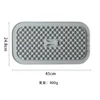 Alfombrilla de silicona acanalada para comer lento (gris)