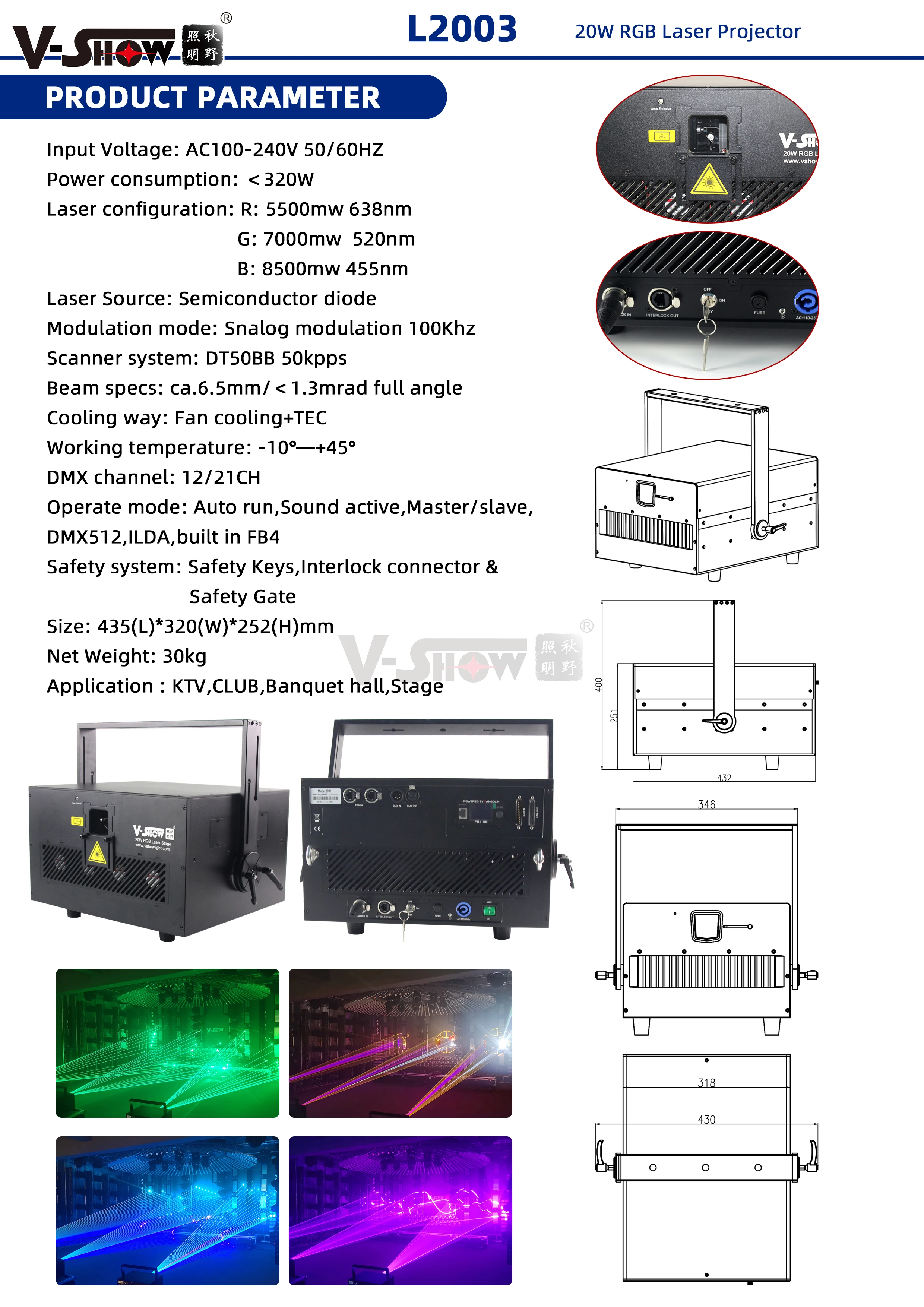 V-show 20w Animation Rgb Laser Light Stage Lighting Laser Light - Buy 20w  Stage Laser Light,Laser Stage Lighting,Disco Rgb Animation Laser Light  Product on 