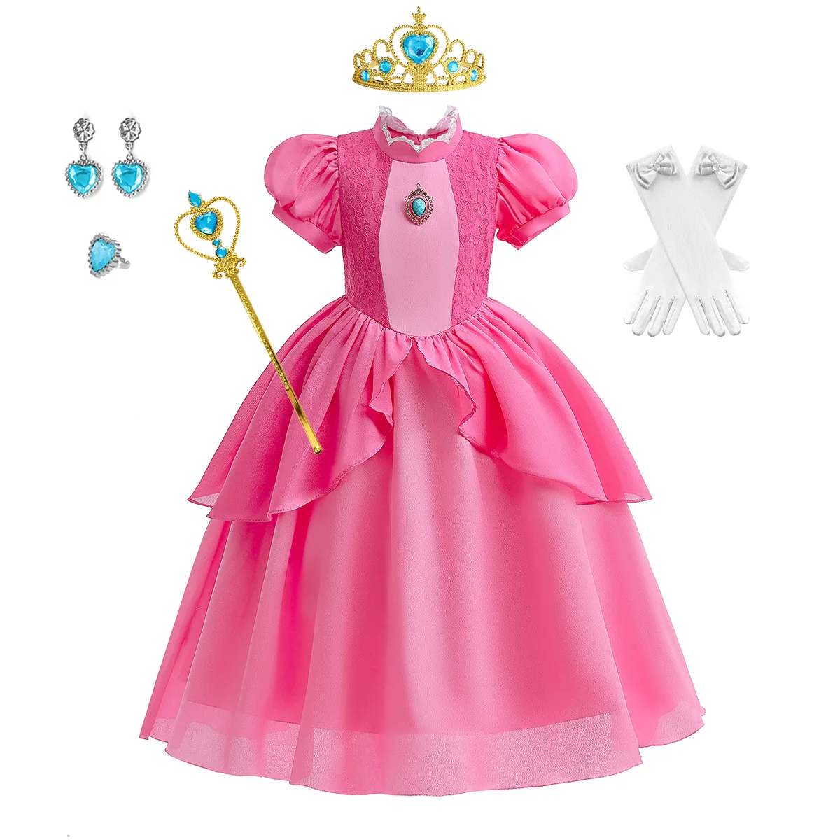 Princess Peach Cosplay Dress - Perfect for Kids' Costumes