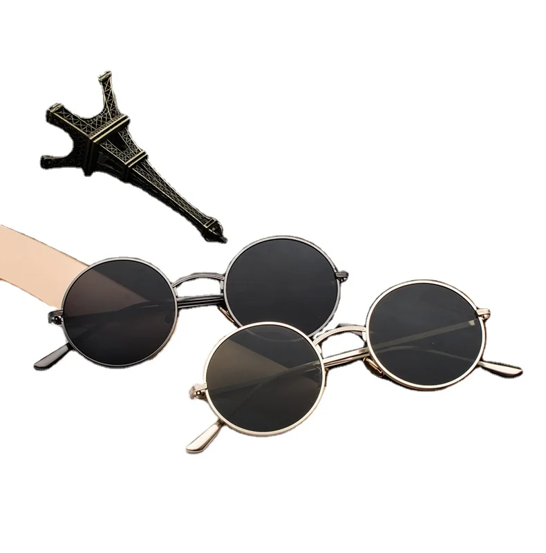 Classic Small Frame Round Sunglasses Womenmen Designer Pc 