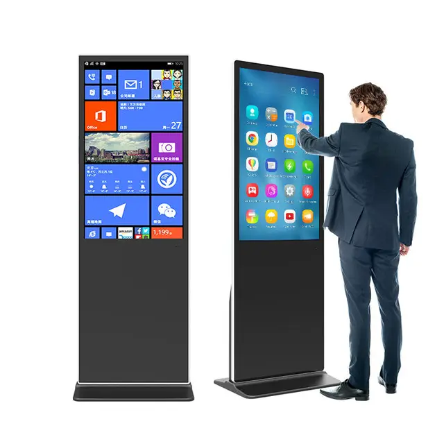 Best Selling Smart Kiosk Vertical LCD Advertising Display Digital Signage Totem Floor Standing Touch Screen