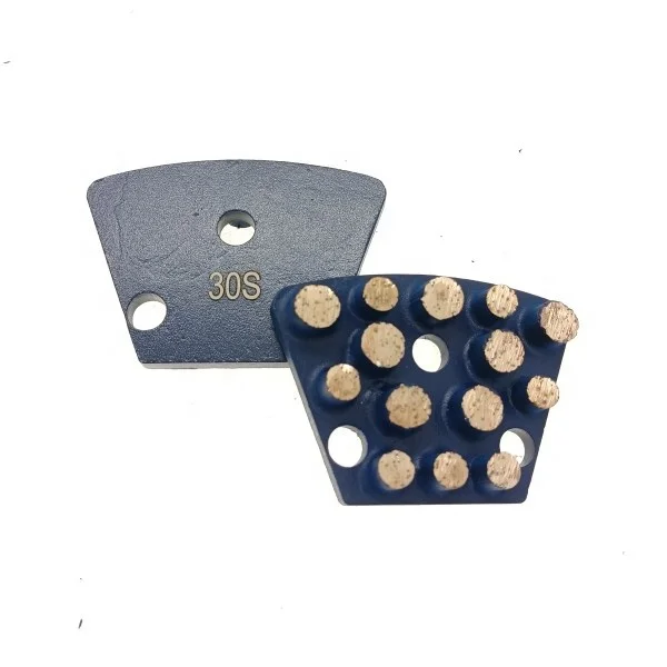 Multi Layered Brazed Trapezoid Dot Grinding Segment  Floor Shoes