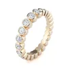 Anillo de oro amarillo de 14 quilates con diamante de laboratorio