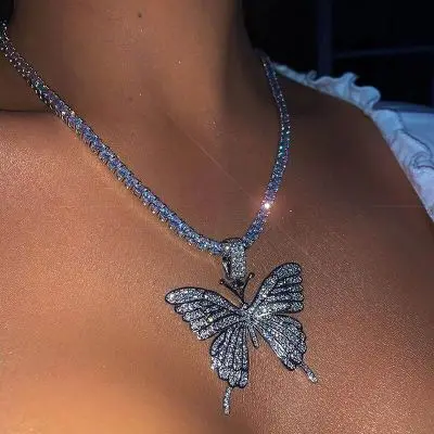 Luxury Single Butterfly Necklace Women 