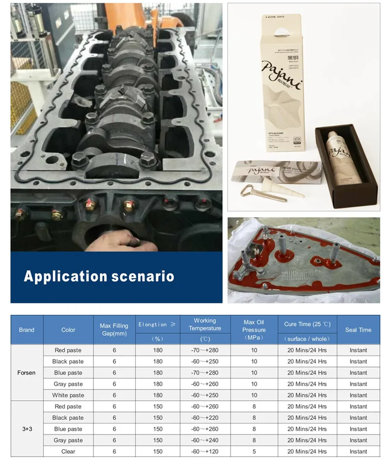 Engine Seal Gasket Adhesive Engine Sealant Ultra Gray Silicone