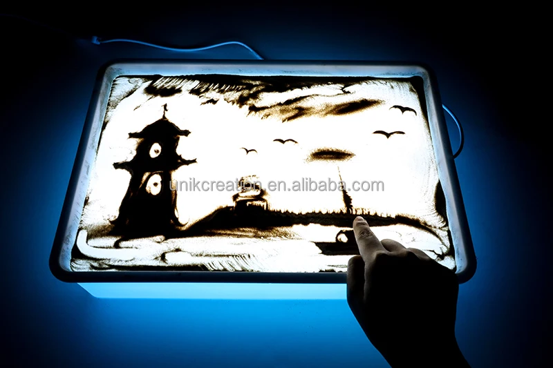 Sand Painting Table Kids Educational Drawing Projector Toys Sensory