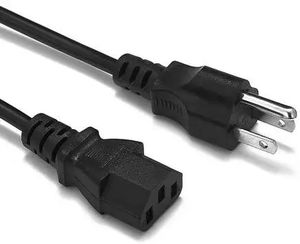 American 3 Pin Prong Plug Cable USA 3Pin 18 16AWG Power Cord US Plug C13 PC Power Extension Cord American AC Power Plug
