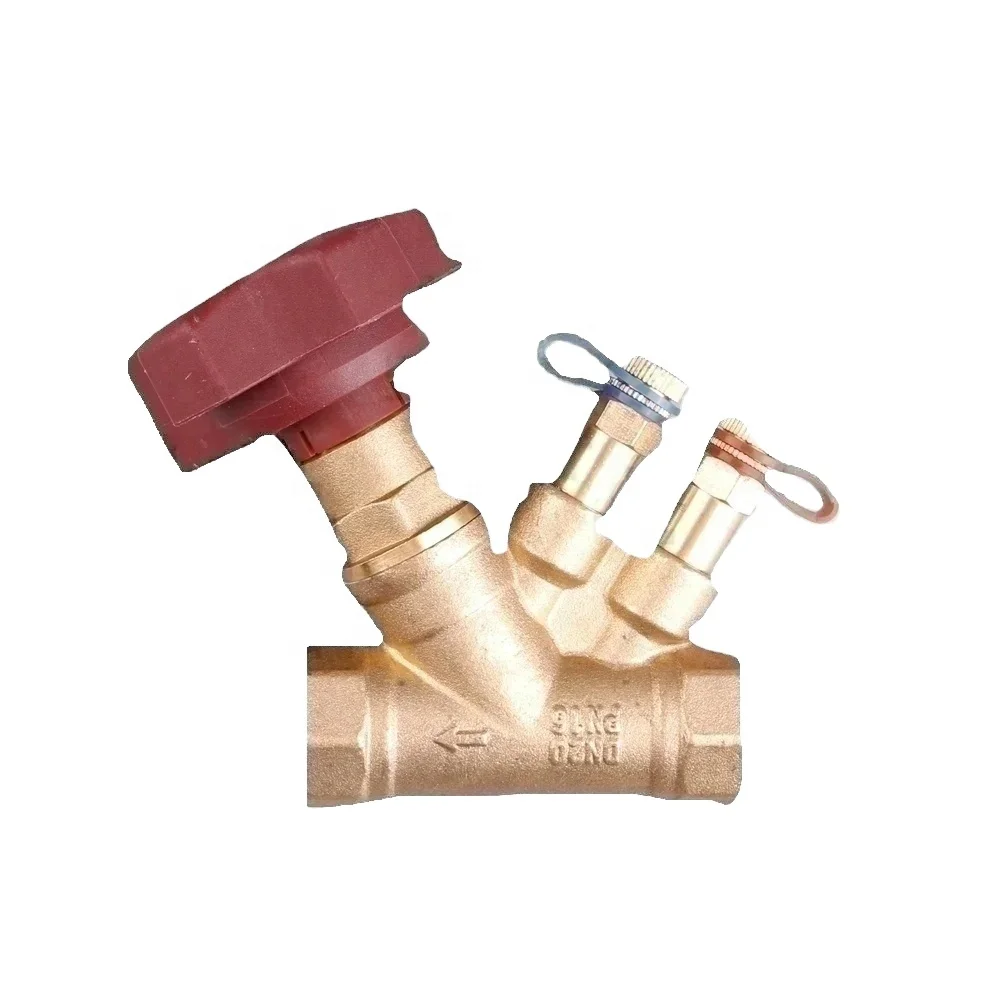 Brass  Balancing Valves Double Regulating Balance Flow Meter Valve