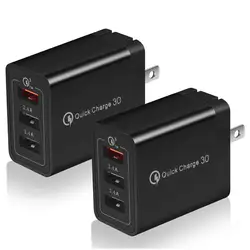 Универсальный 3 порта USB зарядное устройство QC 3,0 и 5V 2.4A штепсельная вилка британского стандарта Портативный USB зарядное устройство адаптер, для быстрого настенного зарядного устройства для Samsung S8 S9