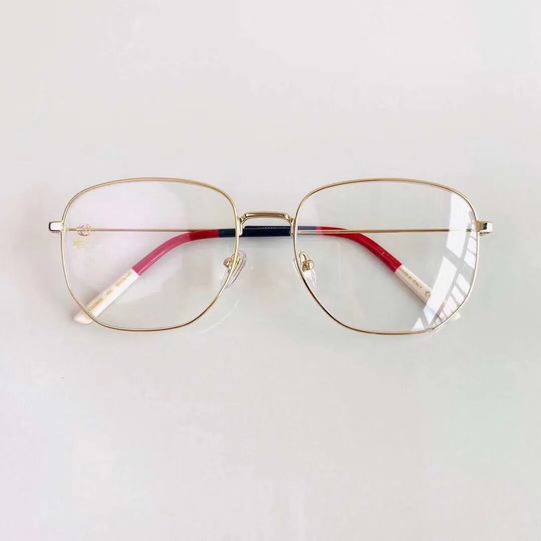 G glasses women’s new Ni Ni star same anti-blue light Instafamous metal large frame plain glasses with myopic glasses option
