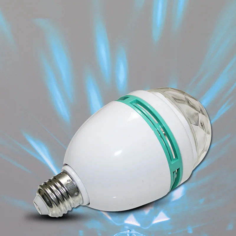 E26 Disco Light Bulb Rotating RGB Party Light Lamp LED Strobe Light Multi Crystal Disco Bulb for Disco Birthday Party Club Bar