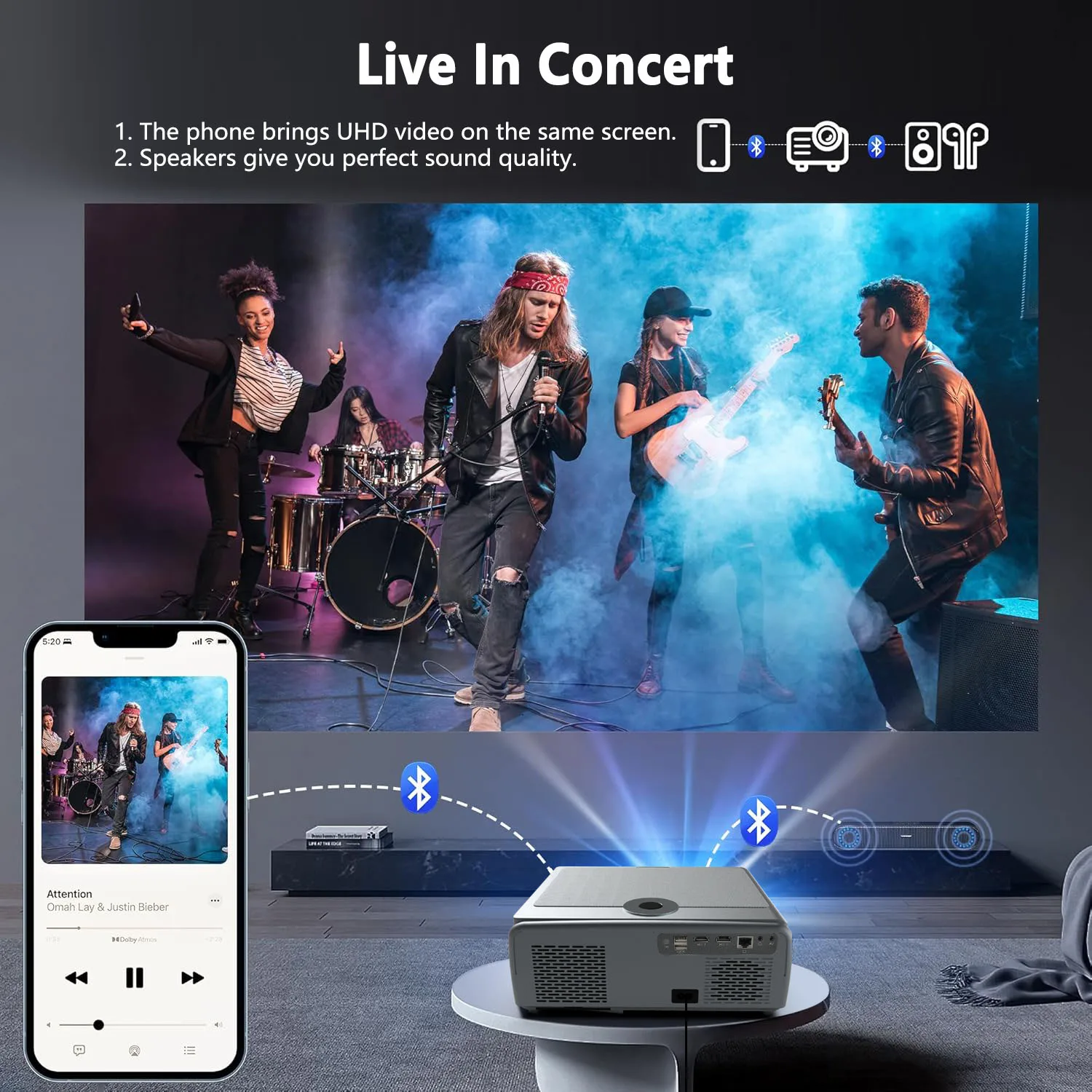 JAVODA E690H 4K Smart Android 9 Projector 1080P Mini Portable Proyector LED Lamp Auto Focus 23 Languages LCD Multimedia Handheld