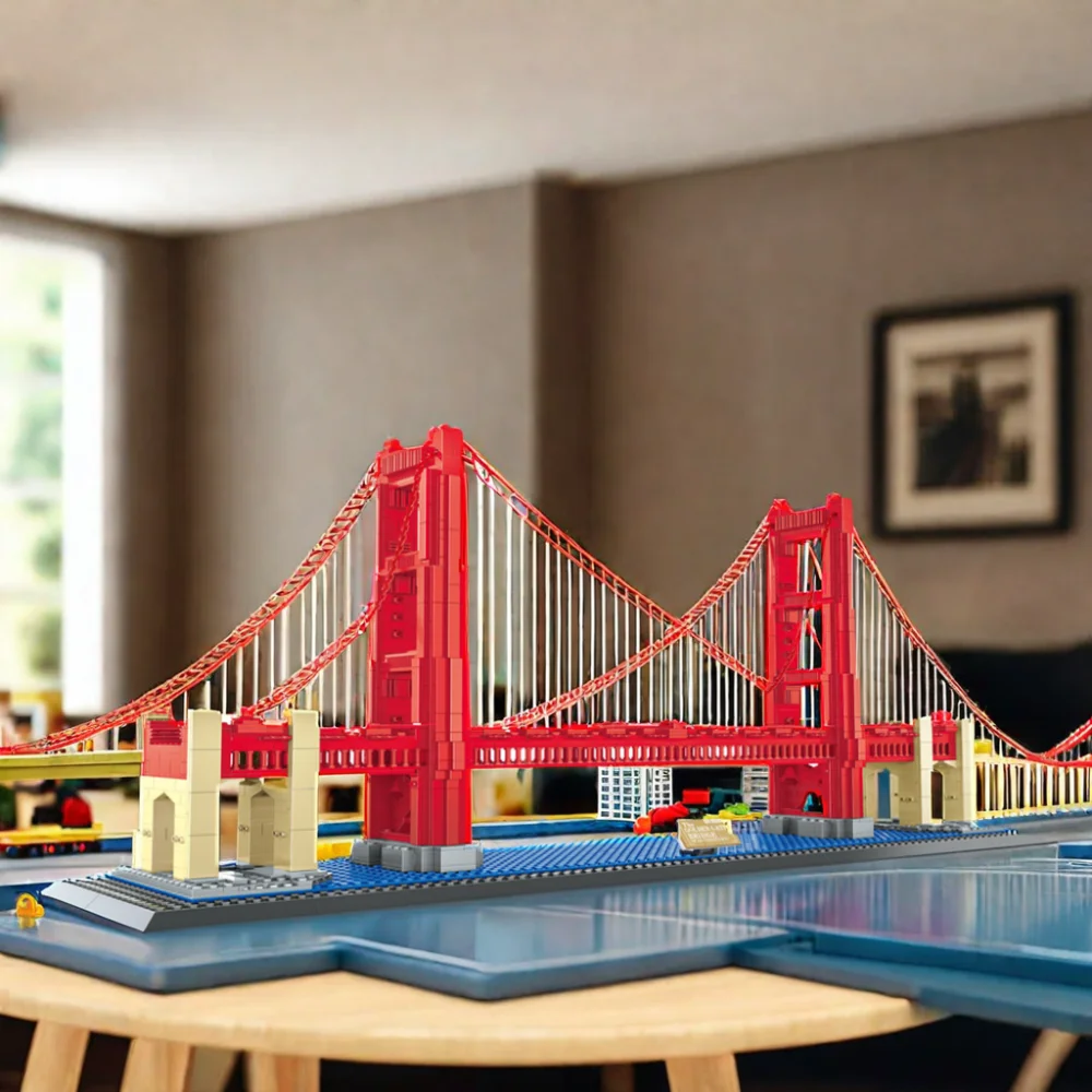 Wange 6210 Golden Gate Bridge Model Building Blocks Toy for Ages 2