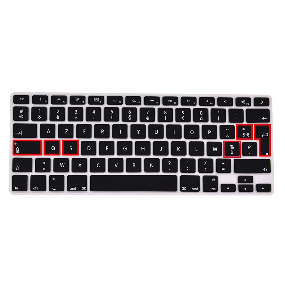 Cover Per Tastiera Mac In Silicone System-S – Layout AZERTY Francese – Protezione Da Polvere E Briciole – Ultra Sottile E Antiscivolo – Colore Verde