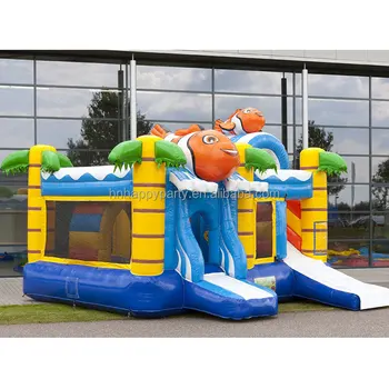 Lepai hot sale marine fish theme blow up bounce house castle inflatable bouncer