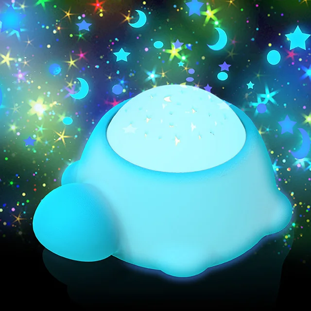 Personalised Sleep Lighting Music Base LED Starry Projector Intertek Silicone Nursery Night Light for Children Babies