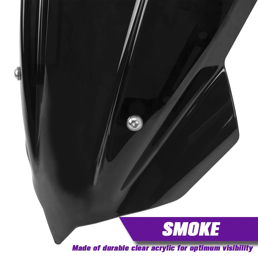 XXUN Motorcycle Windshield for Kawasaki Z250 Z400 2019-2022