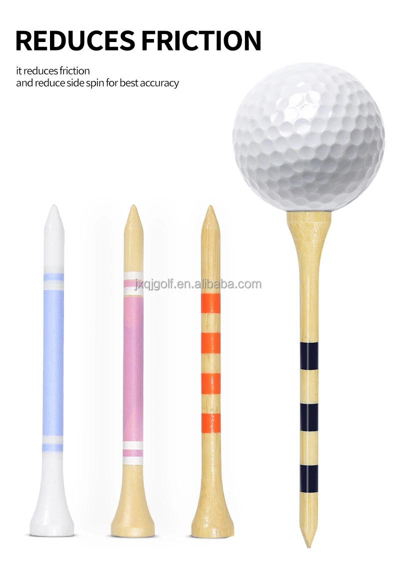 High Quality Wholesale Golf Accessories Bamboo Custom Golf Tee Durable Tees Golf Customized Logo