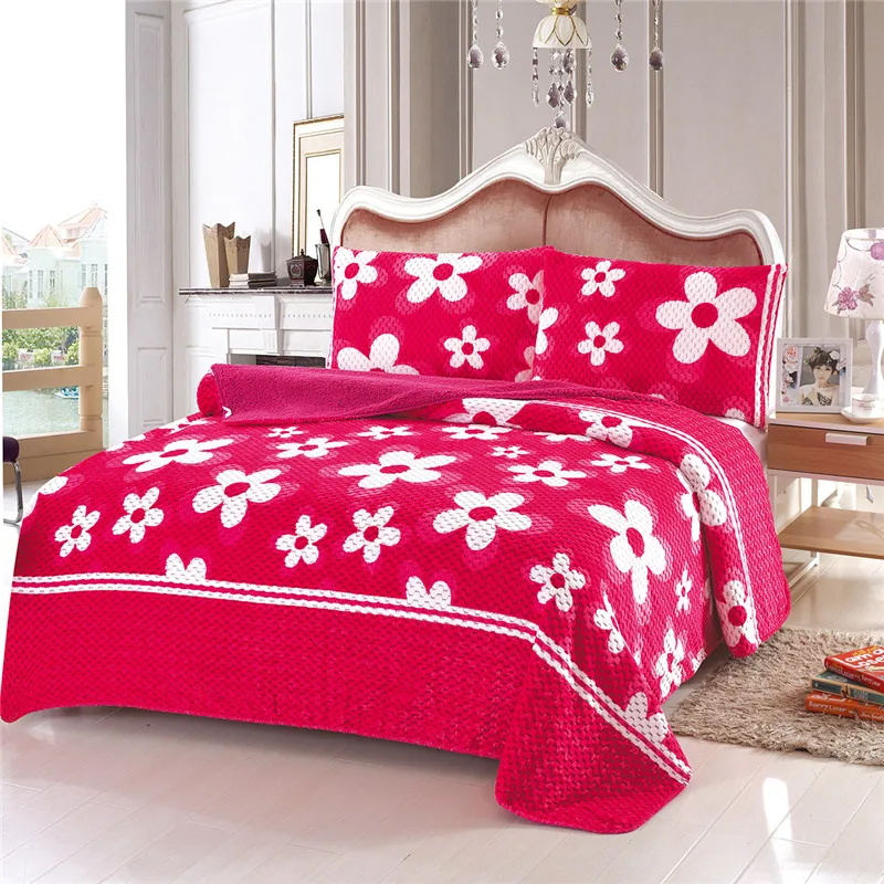 Custom Super Soft Quilt Bedding Set Cover Quilting Travel Blanket Bed