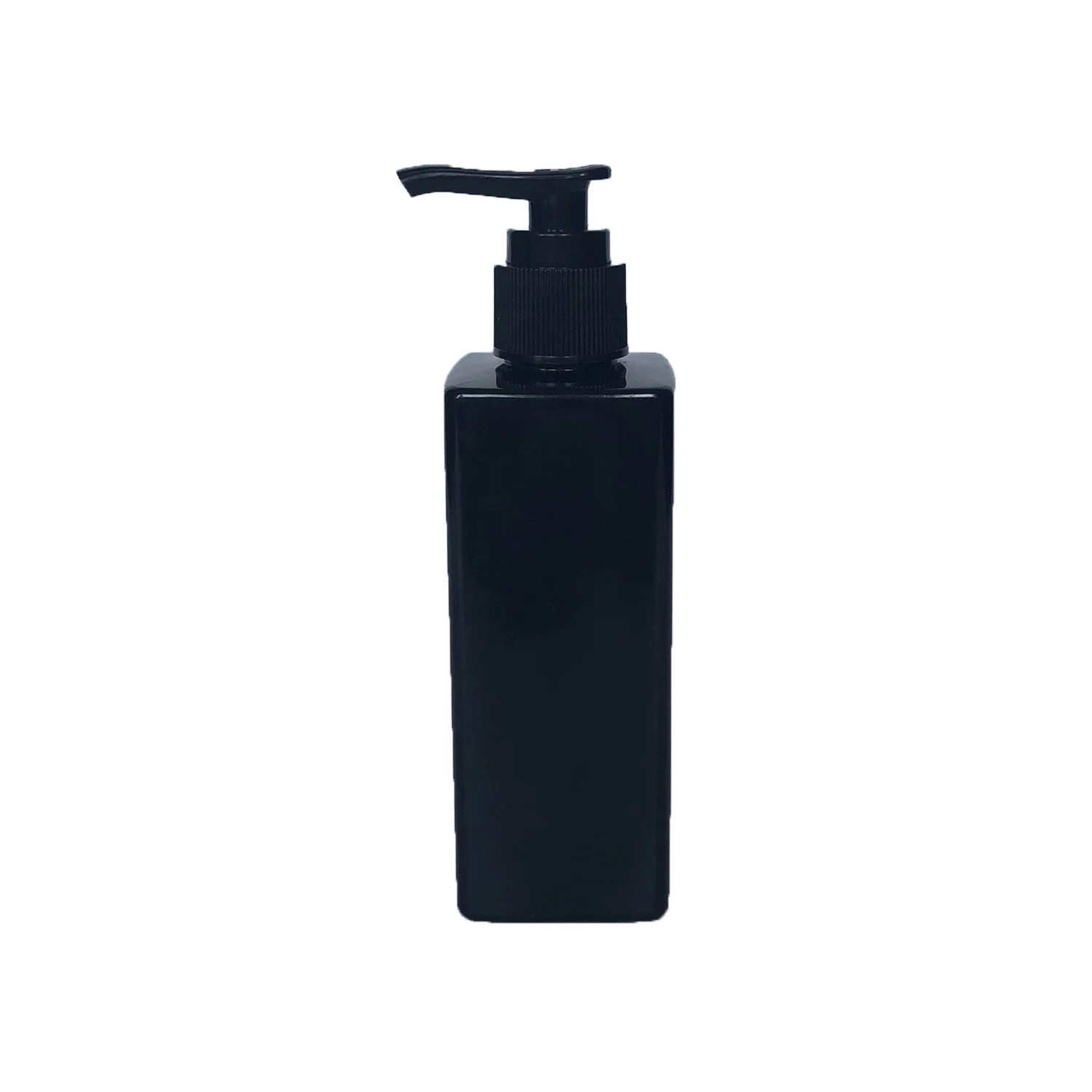 6.7oz 200ml square Opaque Black Plastic Shampoo Pump Spray Bottle