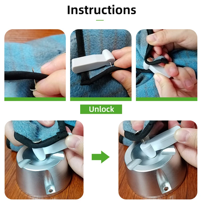 Shopping Mall Antitheft Hard Tag zara Clothing Alarm Security Tag for Clothes Shop with Pins