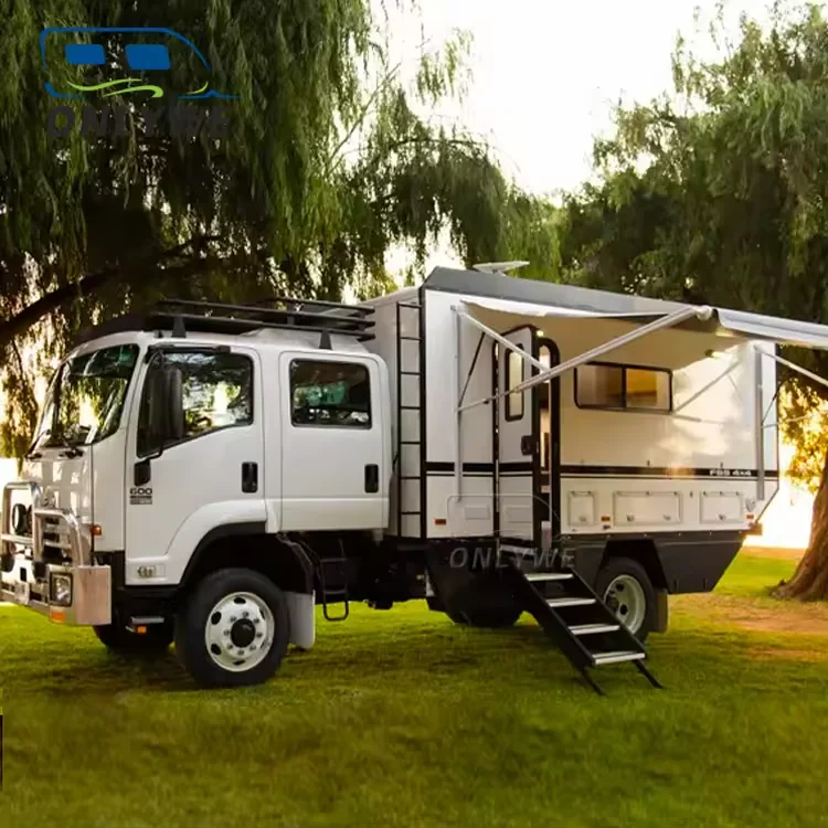 ONLYWE Best Price 4x4 Mercedes Unimog off Road Expedition Truck Camper Aluminum Overland Expedition Rv Motorhome for Sale