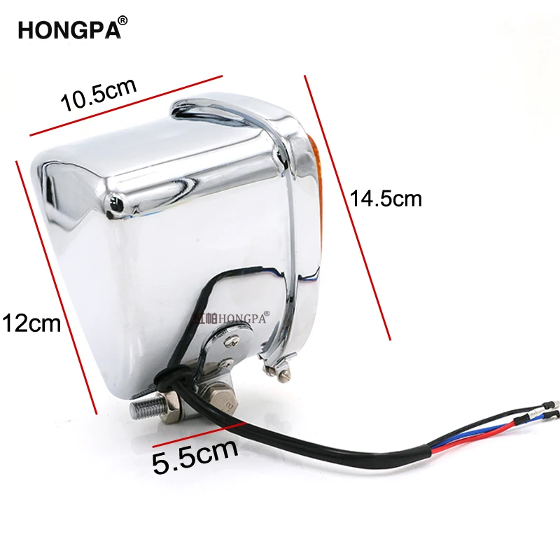 Triangle Motorcycle Headlight Head lamp for Harley Motorcycle Chopper Cafe Racer