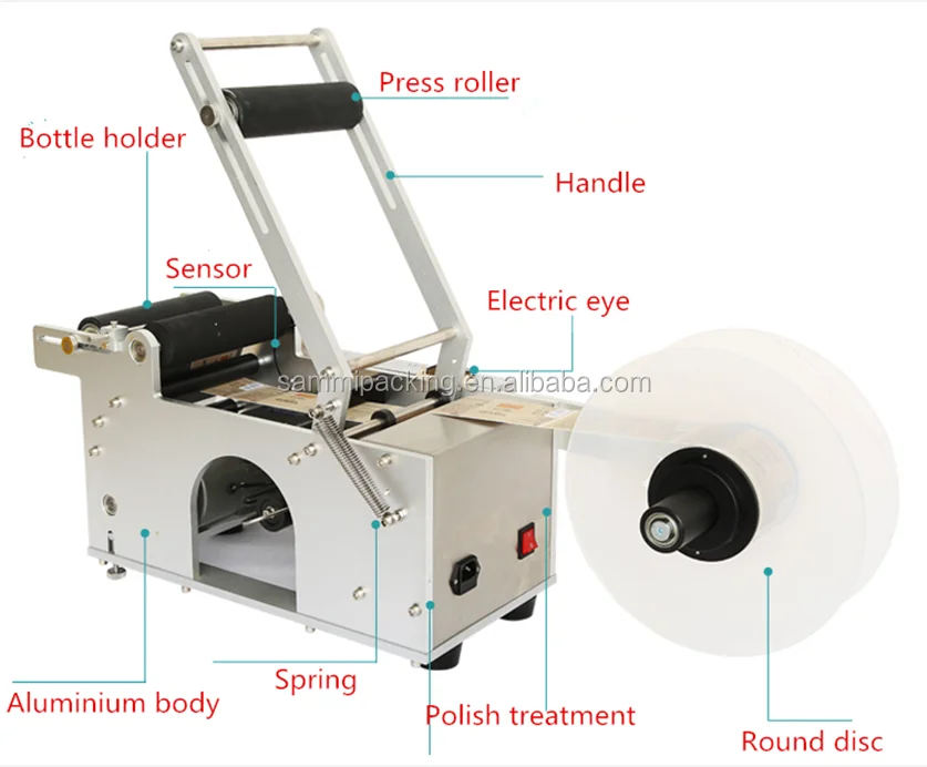 MT-50 Semi-Automatic Round Bottle Labeling Machine+stainless Steel+wholesale Price+100% Warranty - Image 3