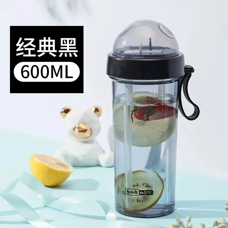 2024 Amzn Hot 600ml Popular Cola Milk Straw Tumbler Doule Drinkning