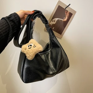 Factory 2026 brand women's bag PU leather simple high-capacity crossbody bag zipper women's shoulder bag