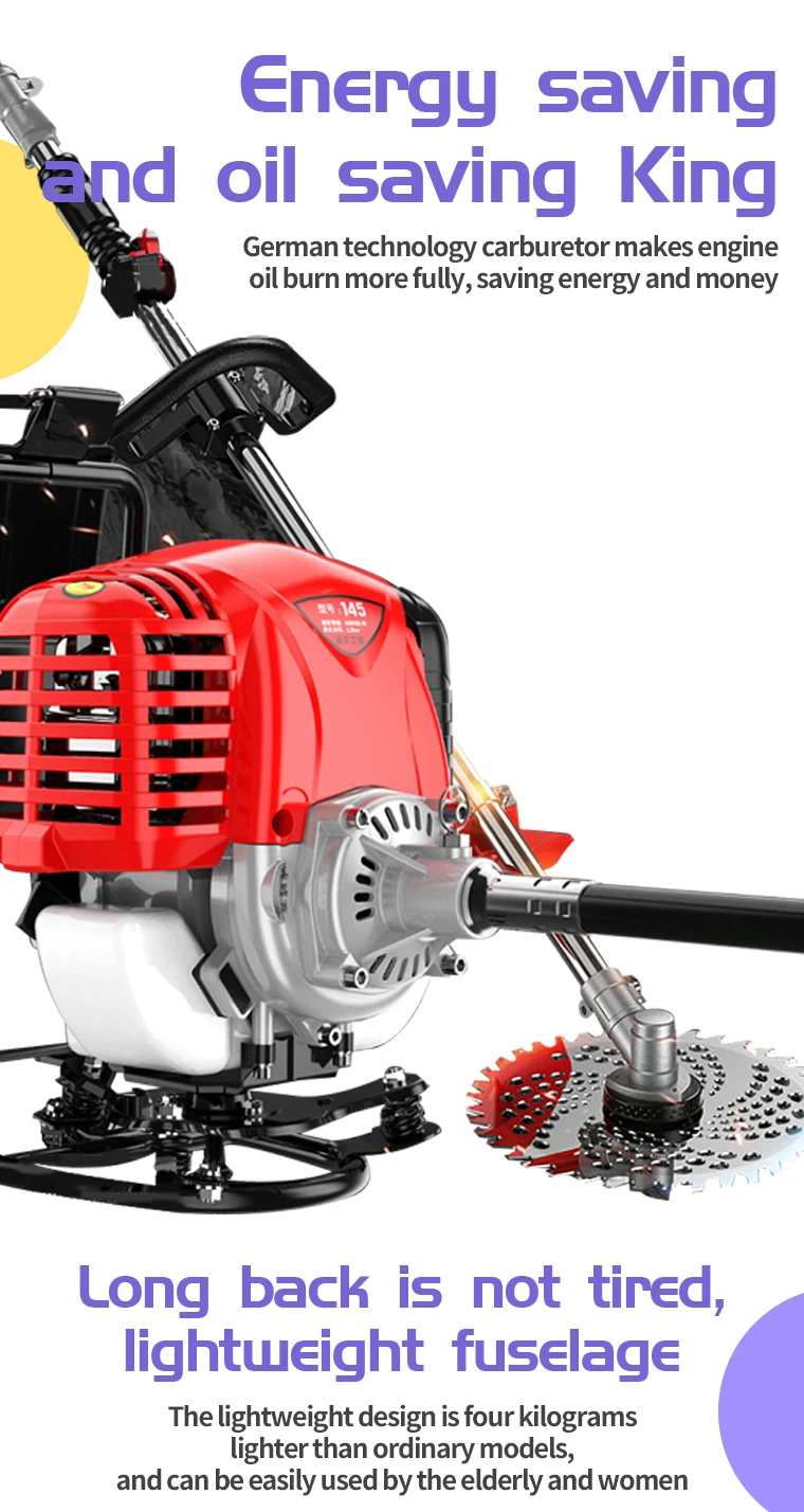 Engine Gasoline 4 Stroke Petrol Grass Cutter/4 Cycle Gas Economic Grass Trimmer Brush Cutter