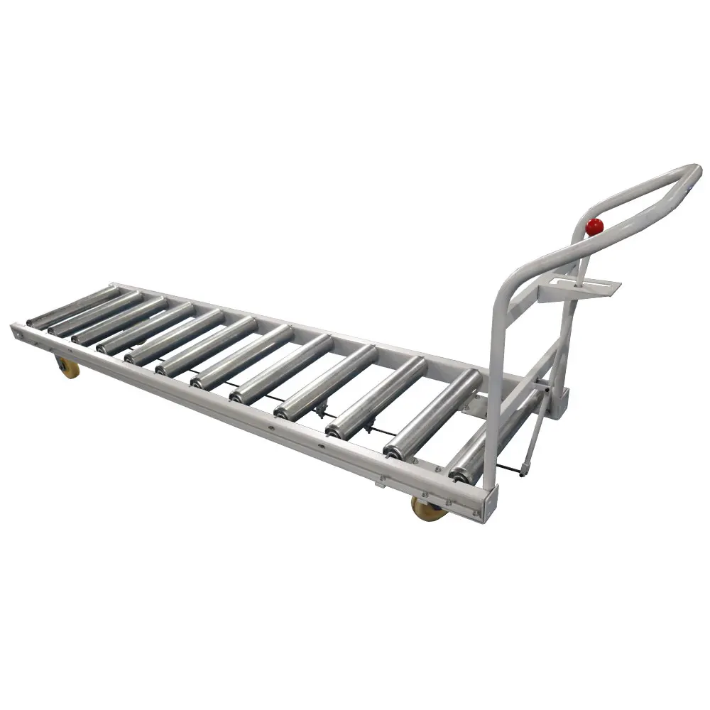 Hongrui Manual Straight Roller Plank Transfer Trolley Wheelbarrow